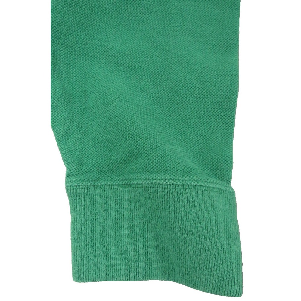 Abercrombie Fitch Men XXL VTG Y2K Muscle Long Sleeve Polo Shirt Green Pique Logo - Picture 10 of 14